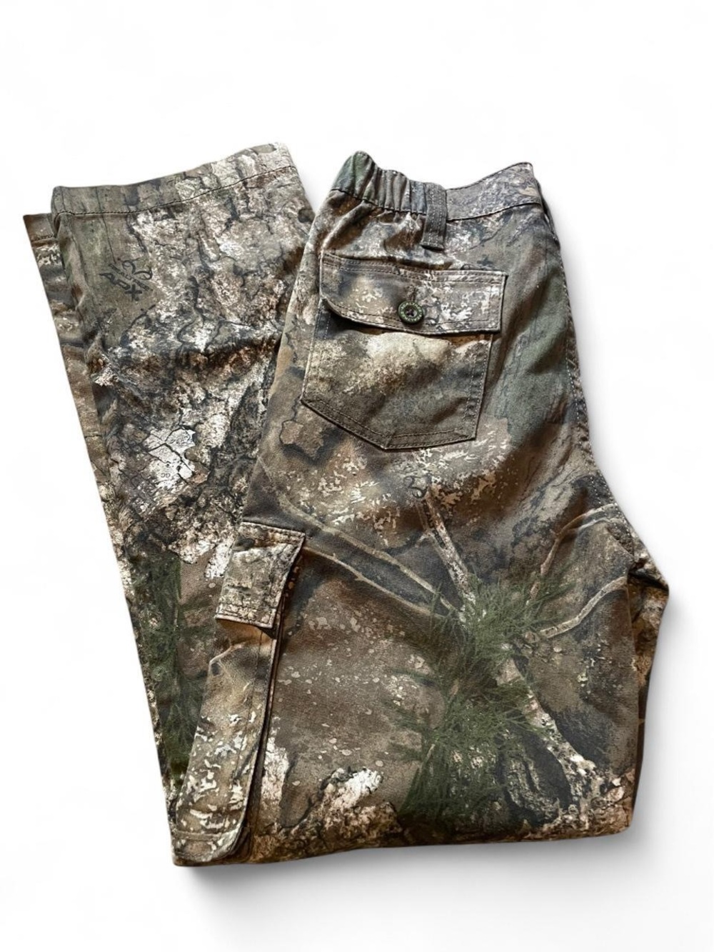 Realtree Camouflage Cargo Jeans in Green and Brown SIZE 14/16